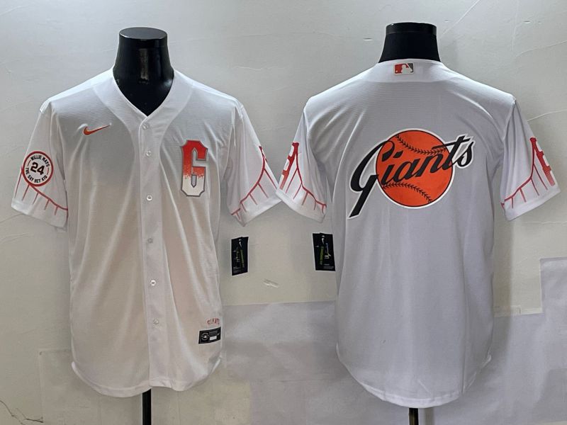 Men San Francisco Giants Blank White Game Nike 2025 MLB Jersey style 10